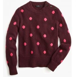 Button Detail Crewneck Sweater by J. Crew at J Crew